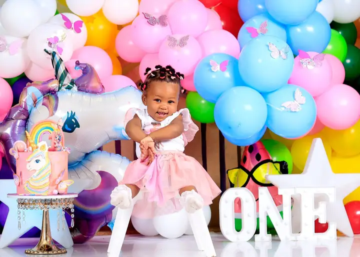 Unicorn-themed first birthday